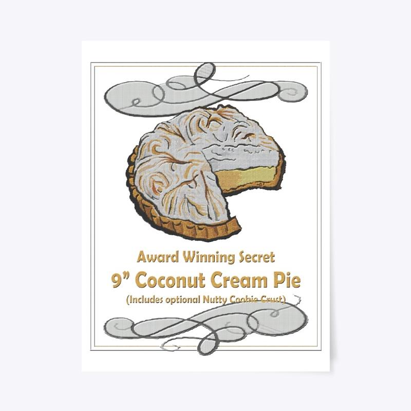 Vintage Coconut Cream Pie Poster