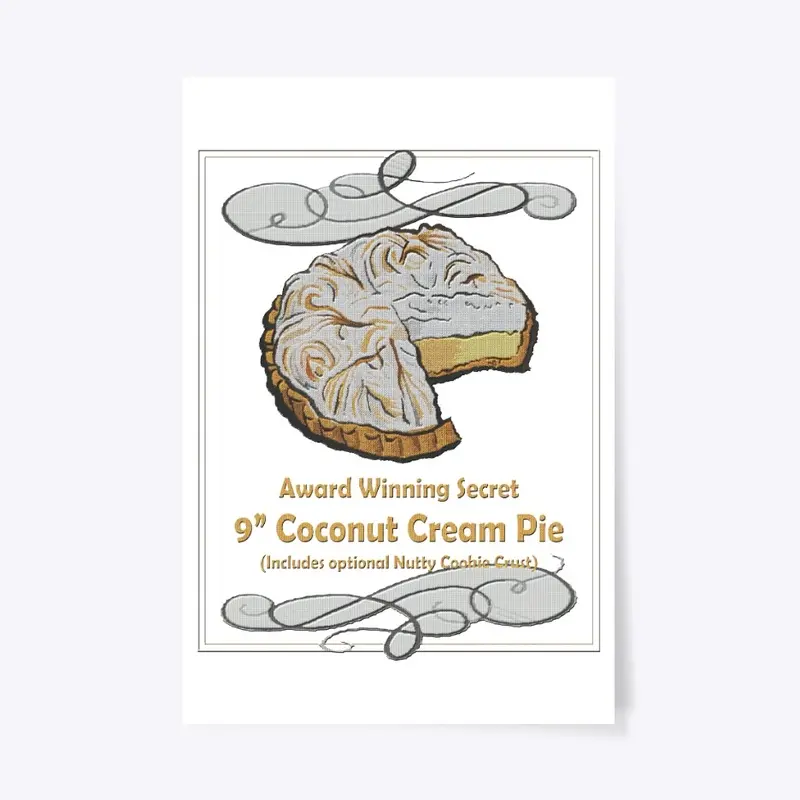 Vintage Coconut Cream Pie Poster